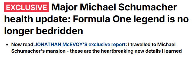 开云电子-13年了！英媒：车王舒马赫不再长期卧床 目前能借助轮椅活动